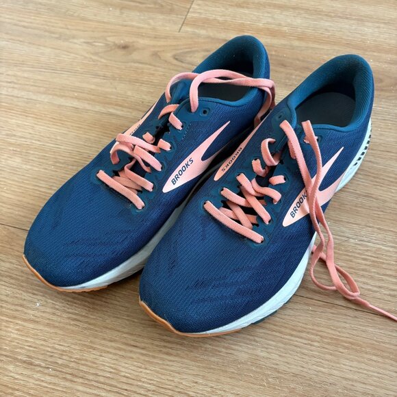 Brooks Revenna 11 Athletic Lace Up Running Shoes Blue Pink Women’s Size 9 - Picture 1 of 11